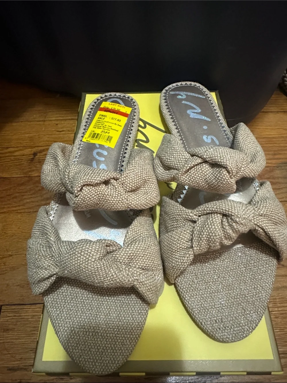 Circus by Sam Edelman Beige Knotted Slide Sandals